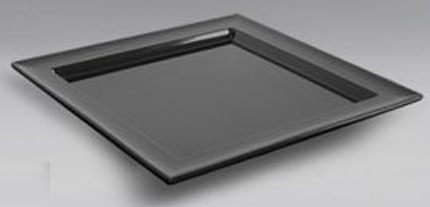 Plateau Mélaminé Noir H&H 40x20x2 Cm – Design Élégant Et Pratique Pour Service & Déco